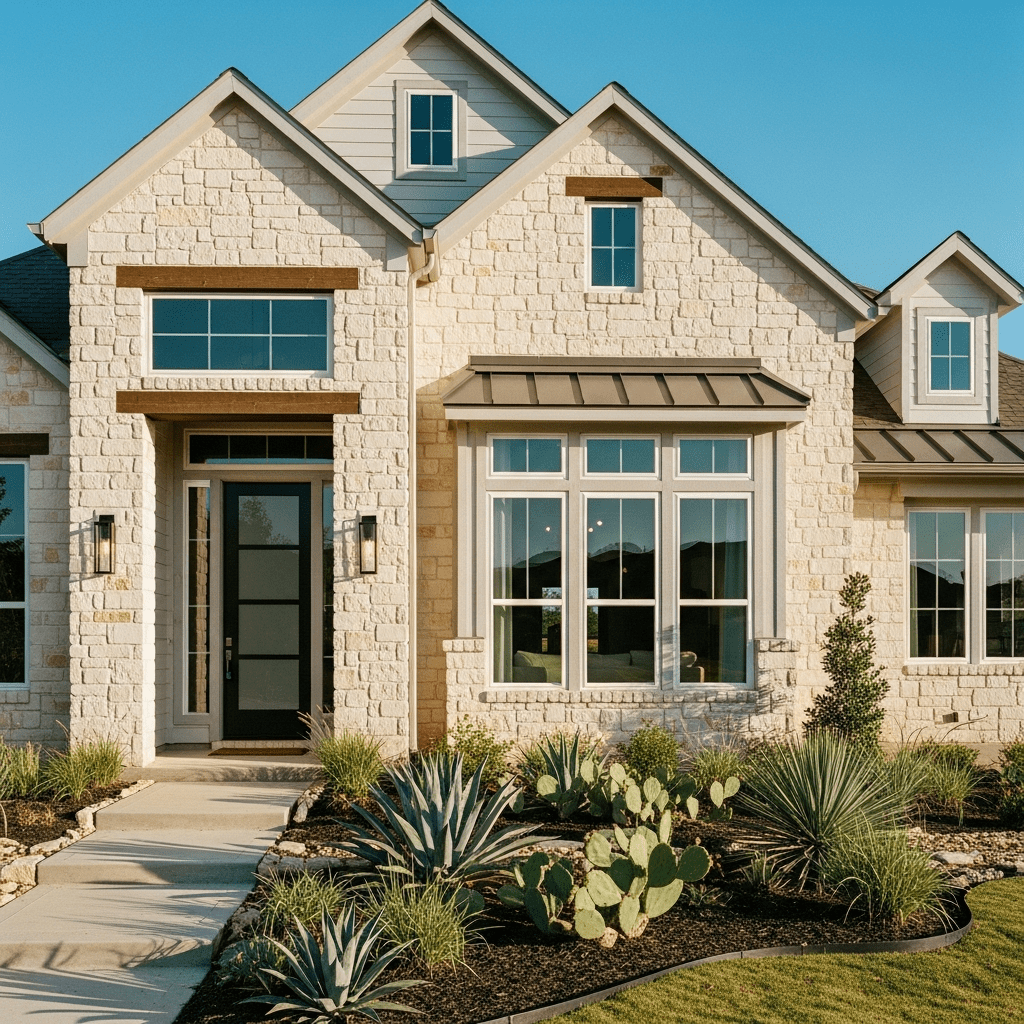 New energy-efficient windows and doors installed on a custom home in the Fort Worth Texas area